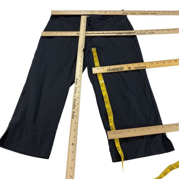 ExOfficio Pants Women's Size 6 Black Nylon Mid Rise Elastic Waist Drawstring - Picture 4 of 13
